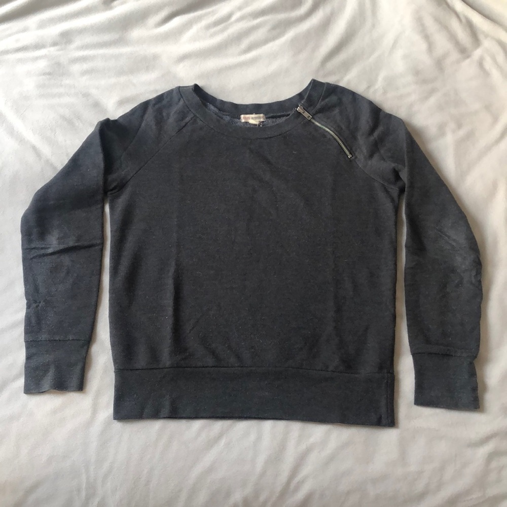 Grey zipper sweater- size S